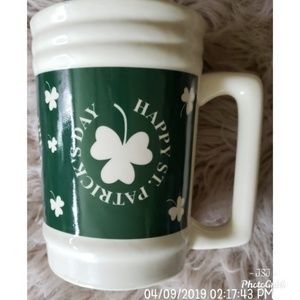 St. Patrick Day beer Stine mug ceramic heavy